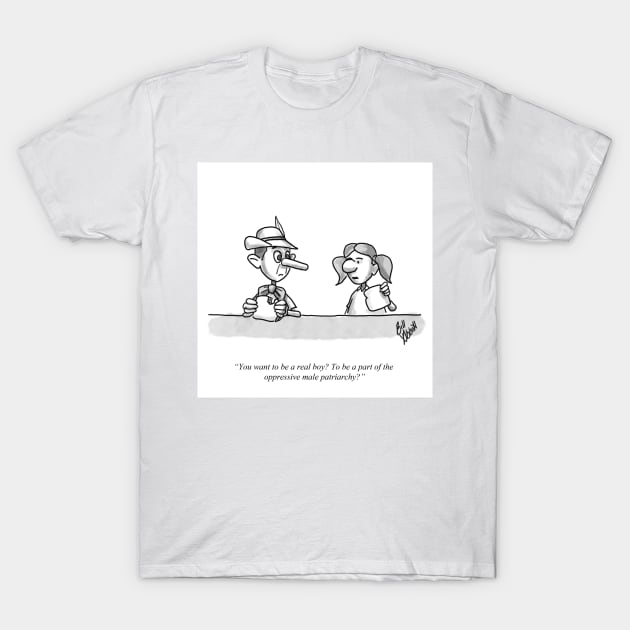 Classic Pinocchio Cartoon T-Shirt by abbottcartoons